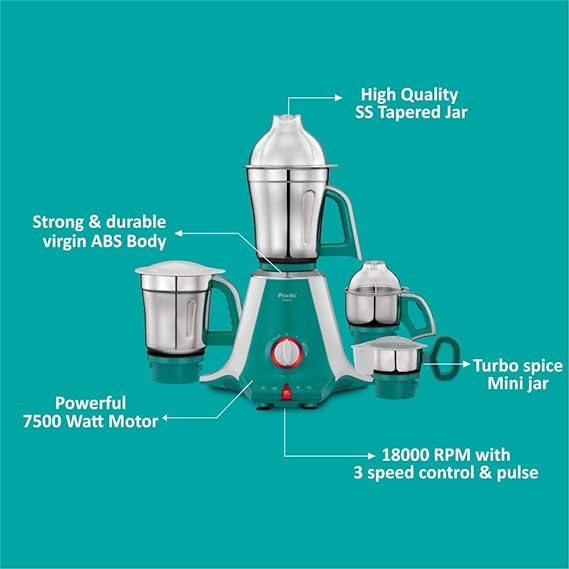 Preethi Aries 750 Watt Mixer Grinder 4 Jars - MG - 216-Home & Kitchen Accessories-dealsplant