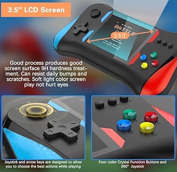 X7M Kids' 500-in-1 Retro Sup Portable Game Box with a 3.5-inch Large Screen and TV Support, a Portable Retro Gaming Console, and a Variety of Games Like Mario and Contra-VIDEOGAME-dealsplant
