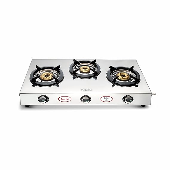 Preethi Ember Stainless Steel 3B Gas Stove-GAS STOVE-dealsplant