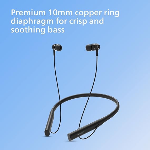 Philips TAN4207 BT In-Ear Wireless Neckband with ENC Mic-Wired Head phone-dealsplant