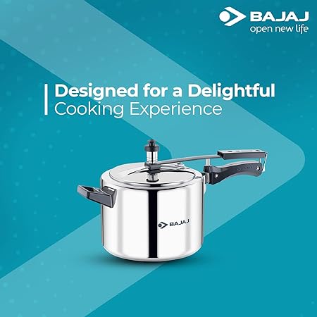 Bajaj PCX 45 SS 5L Stainless Steel Pressure Cooker with Inner Lid-dinning-dealsplant