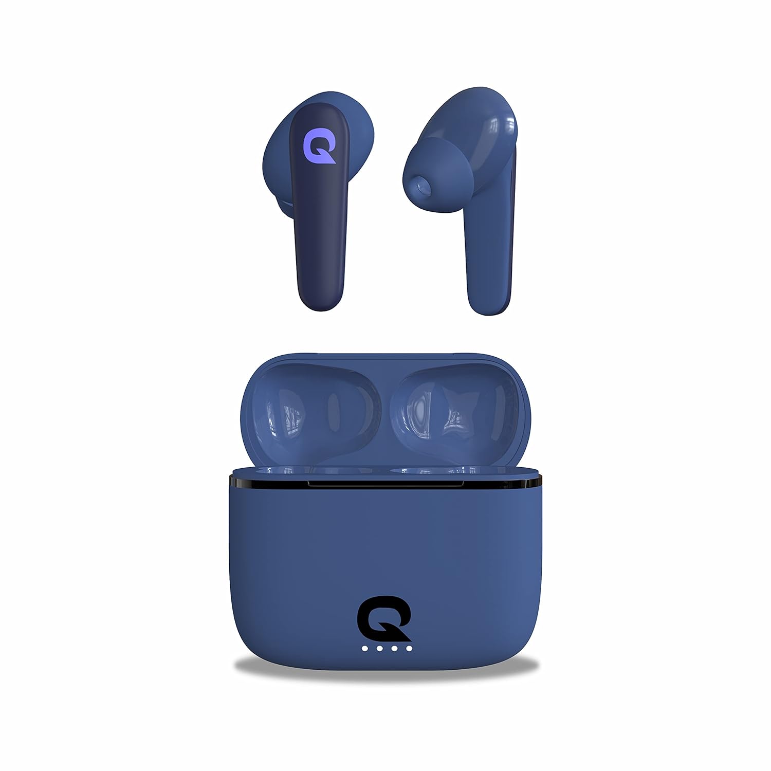 Quantum SonoTrix X True Wireless Earbuds TWS, 6 Hours Playback 42 Hours with Charging Case, Bluetooth 5.0, IPX5 Sweatproof, Touch Controls, Voice Assistance, Dual Mic, Type-C Fast Charging (Blue)-ear buds-dealsplant