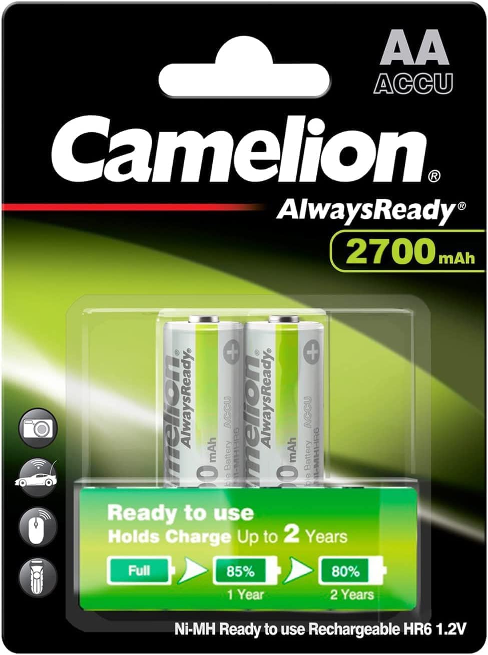 Camelion AA 2700mah BP4 Always Ready Rechargeable I Pre - Charged I NI-MH-Battery-dealsplant