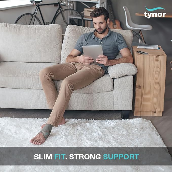 TYNOR Ankle Wrap Sleek Elastic,D-57 Grey, Universal, 1 Unit-Health & Personal Care-dealsplant