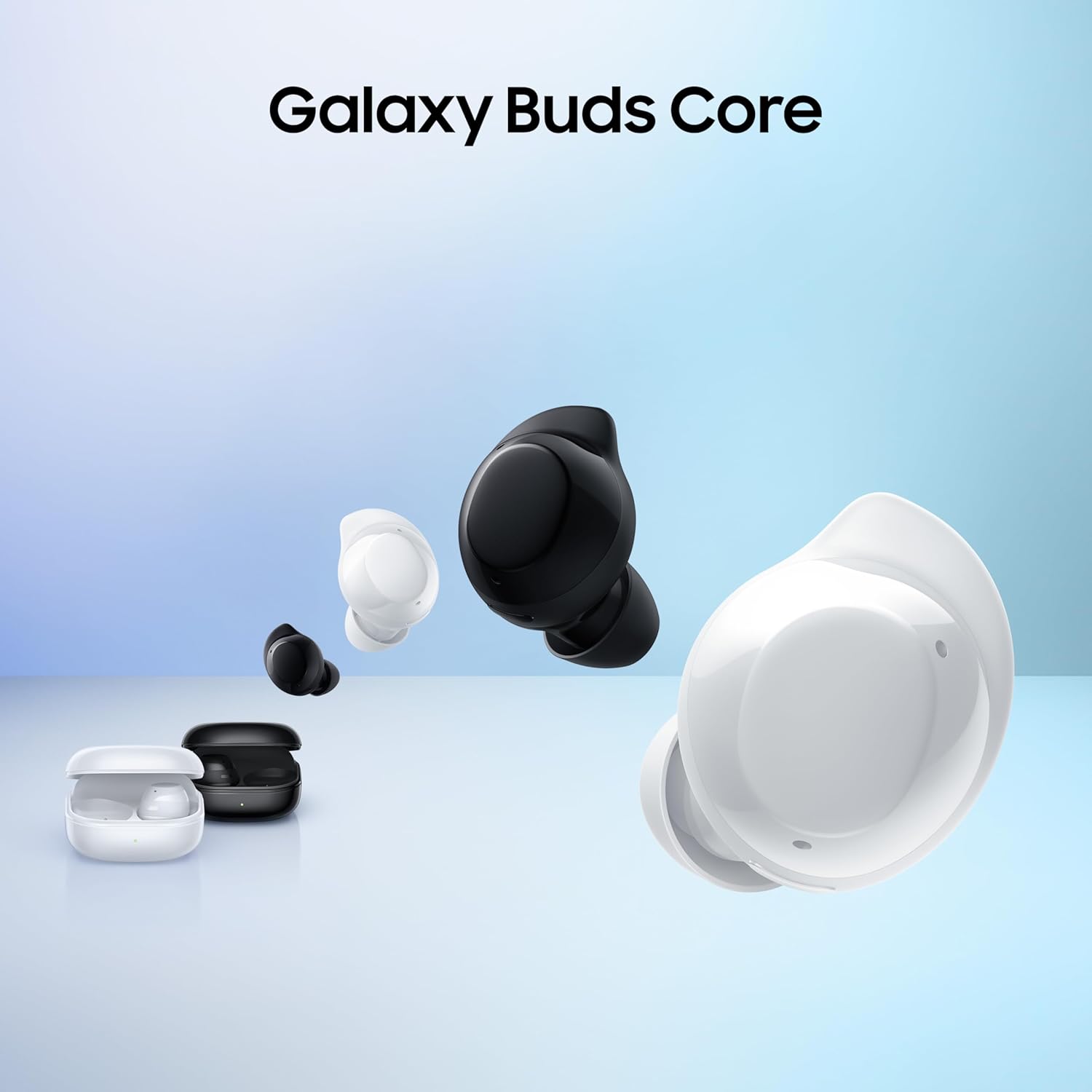 Samsung Galaxy Buds Core (Black) Galaxy AI Enabled in-Ear TWS with ANC Enriched Bass 6 Mic Setup |IP54 |35hrs Battery Touch Controls-dealsplant