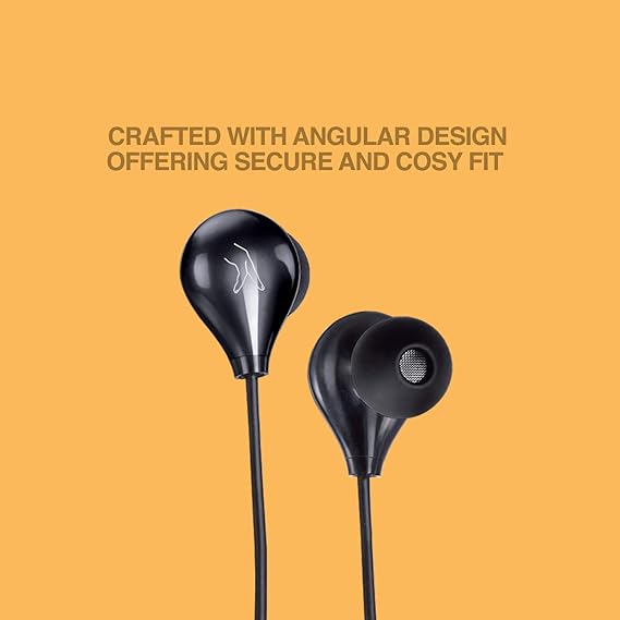 FINGERS Droplets Wired in Ear Earphone with Mic (Piano Black)-Earphone-dealsplant