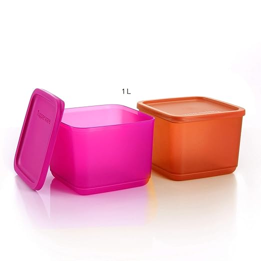 Tupperware Cubix 1 Ltr Container Set of 2 (SF2)-Home & Kitchen Accessories-dealsplant