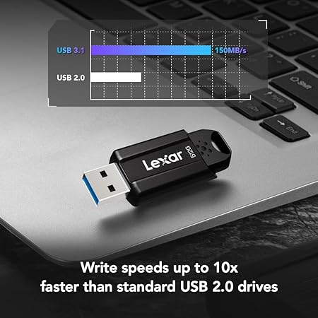 Lexar Jump Drive S80 USB 3.1 Flash Drive 2 Years Warranty - Black-PENDRIVE-dealsplant