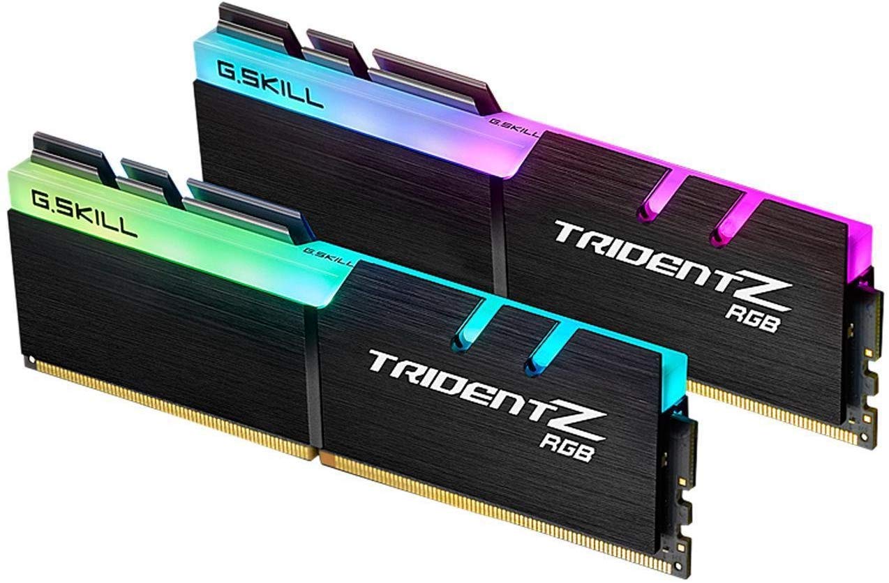 G.SKILL Trident Z RGB 32GB (2 * 16GB) DDR4 3200MHz CL16-18-18-38 1.35V Desktop Memory RAM - F4-3200C16D-32GTZR-Computer Desktop RAM-dealsplant