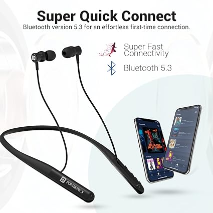 Portronics Harmonics Z4 Wireless Neckband-BLUETOOTH EARPHONES-dealsplant