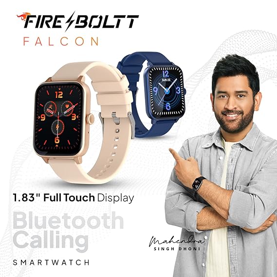 Fire-Boltt Falcon 1.83" Bluetooth Calling Smartwatch, 100+ Sports Modes, Built in Mic & Speaker, IP67 Rating Water Resistant-SMART WATCH-dealsplant