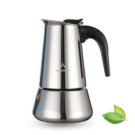 Atlasware Stainless Steel Coffee Maker (Size-4 Cup)-dinning-dealsplant