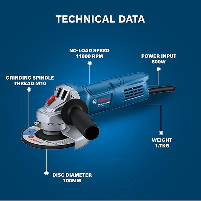 Bosch GWS 800 800 watts 100 mm Angle Grinder-Angle Grinder-dealsplant