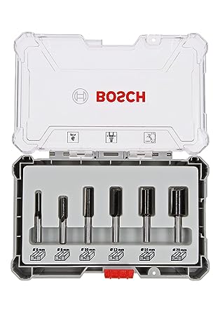 Bosch 2607017466 8mm Shank 6pcs Router Straight Bit Set-Router Straight Bit-dealsplant