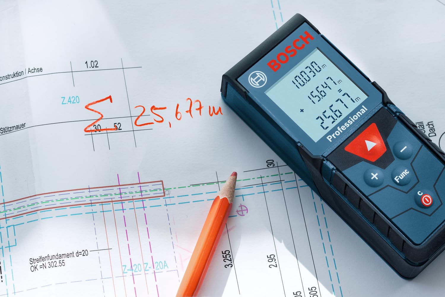 BOSCH GLM 40-12 Laser Measure | Precise Length, Area & Volume | Easy-t