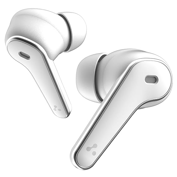 Ambrane Dots Dew True Wireless In Ear Earbuds with Up to 30 Hrs Playtime, Environmental Noise Cancellation, Latest Bluetooth V5.2, 10mm Drivers with BoostedBass, Lightweight, IPX4 Splash Proof (White)-dealsplant