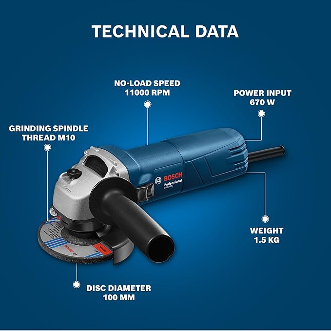 Bosch GWS 600 670 W 4 inch Angle Grinder-Angle Grinder-dealsplant