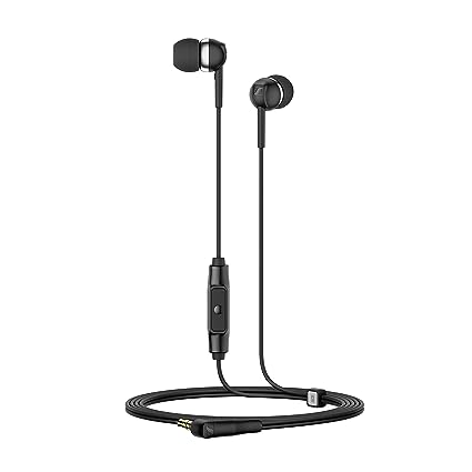 Sennheiser CX 80S in-Ear Wired Headphones with in-line One-Button Smart Remote with Microphone Black-Headphones-dealsplant