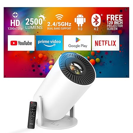 Ant Esports View 521 Smart LED Projector - White-VIDEOGAME-dealsplant