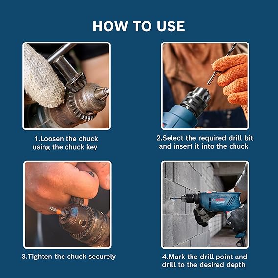 Bosch GSB 600 Corded Electric Impact Drill with Wrap set Kit-Power Tool Kit-dealsplant