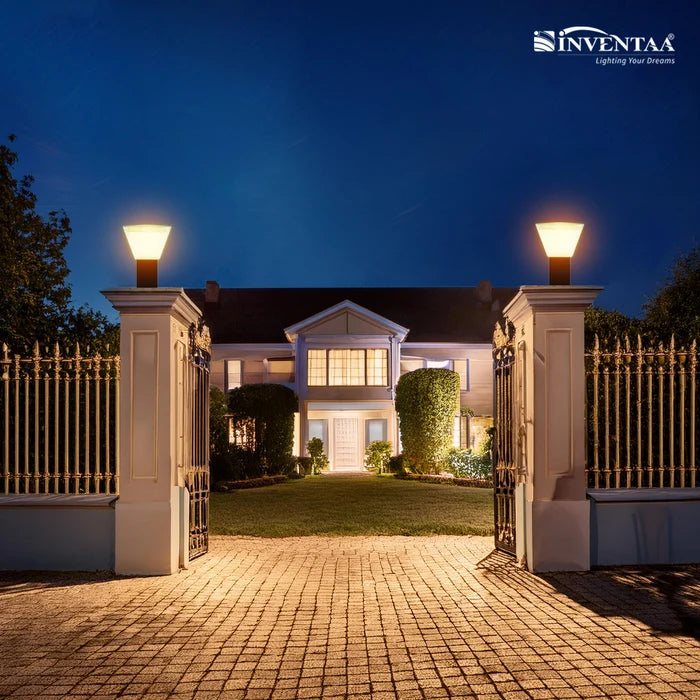 INVENTAA Villa Solar Gate Light – LED Solar Outdoor Gate & Pillar Light