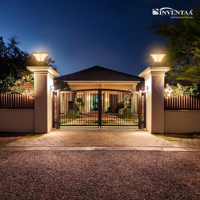 INVENTAA Bloom Solar Gate Light – LED Solar Outdoor Gate & Pillar Light