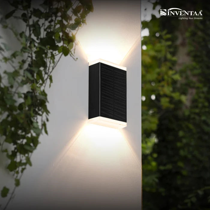 INVENTAA Nyla Solar Outdoor Wall Light – LED Solar Powered Wall Light for Outdoor Use