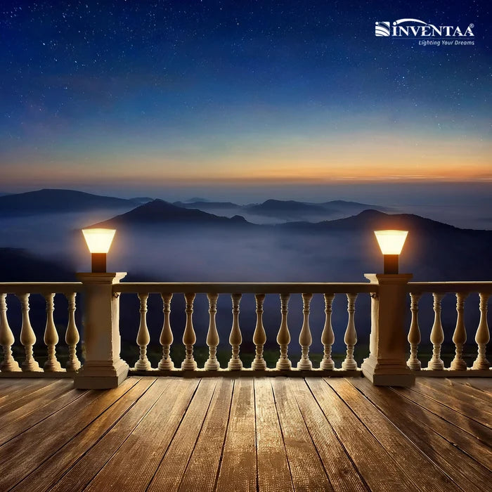 INVENTAA Villa Solar Gate Light – LED Solar Outdoor Gate & Pillar Light
