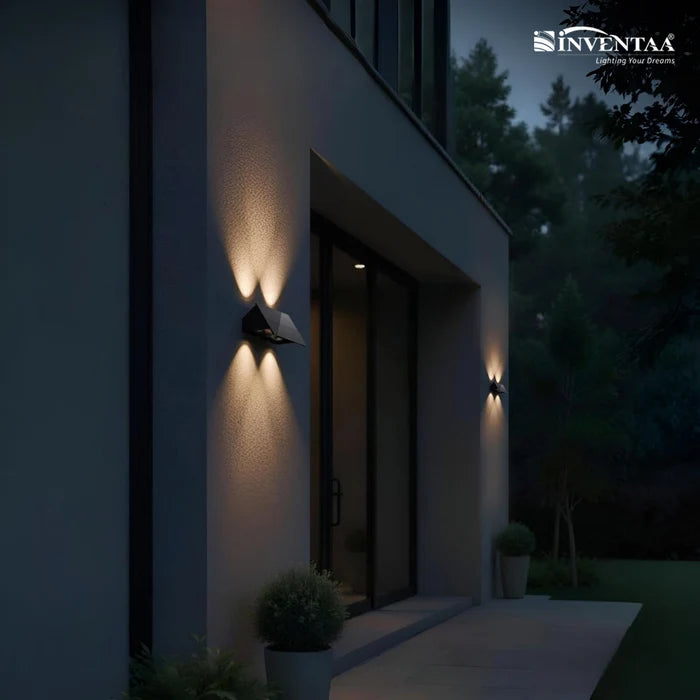 INVENTAA Figo Solar Wall Light – Smart Motion Sensor LED Solar Light for Outdoor Walls