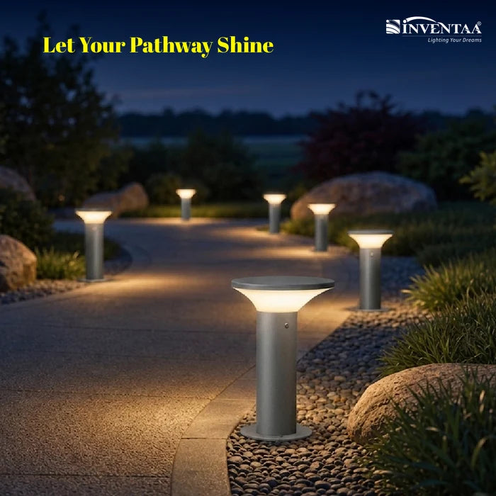INVENTAA Romy LED Garden Bollard Outdoor Light – Waterproof Aluminium Pathway & Landscape Light