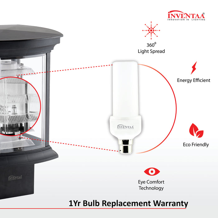 INVENTAA Athena LED Gate Light 18W For Outdoor Home With 1 Year Free Bulb Replacement Warranty-dealsplant