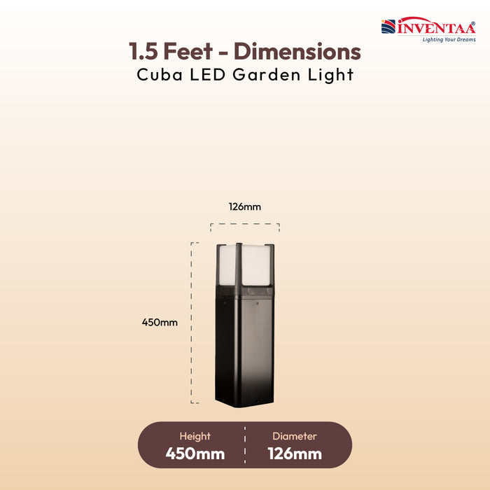 Inventaa CUBA LED Bollard Light for Outdoor Garden & Landscape – 1 Year Warranty-Outdoor Lighting-dealsplant