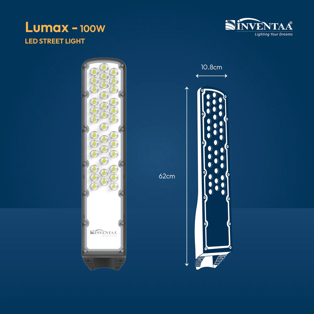 INVENTAA Lumax Lens LED Street Light – 36W, 50W & 100W