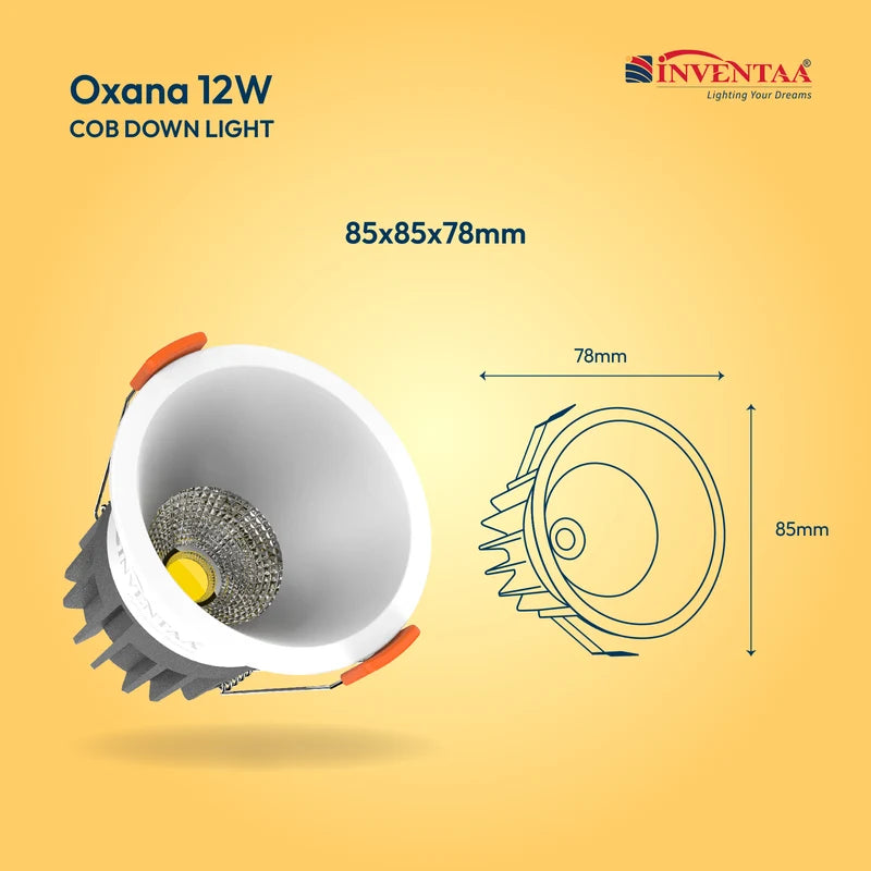 INVENTAA Oxana COB Downlight – 7W 12W 18W 30W | Cool Warm Neutral
