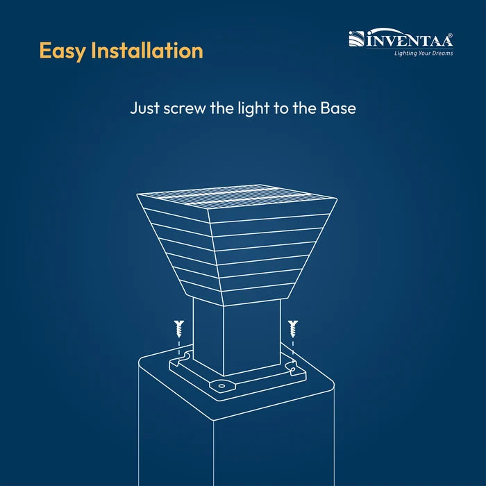 INVENTAA Villa Solar Gate Light – LED Solar Outdoor Gate & Pillar Light