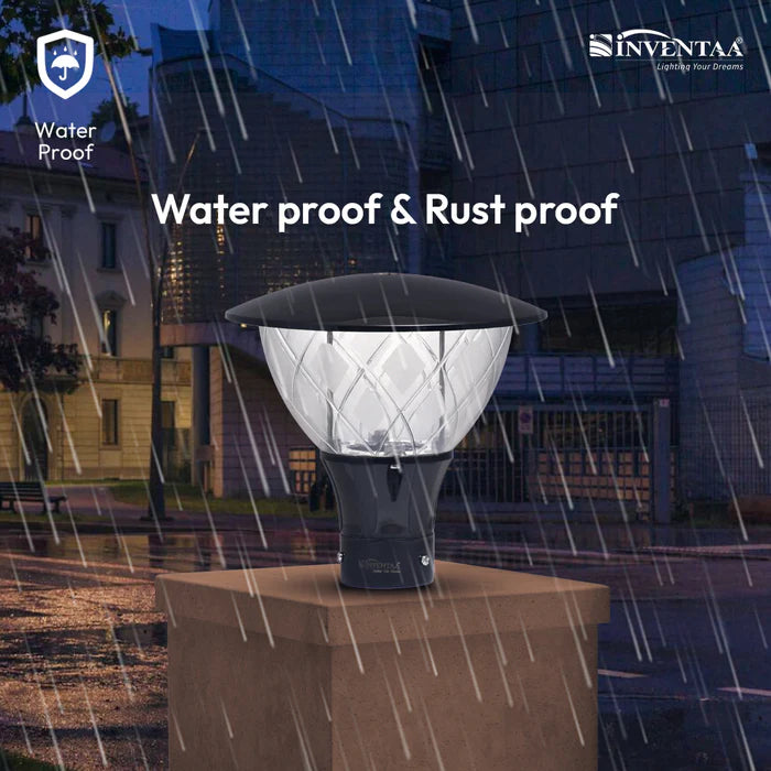 Inventaa Emiko LED Gate Pillar Light — IP65 Weatherproof, Outdoor Boundary Wall Light (Without Bulb)