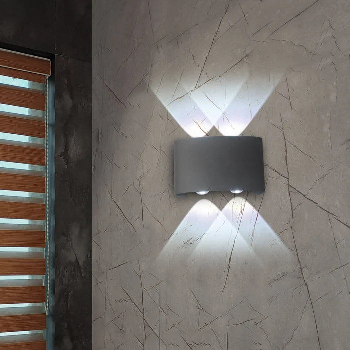 INVENTAA Ezme LED Wall Sconce Light – 2-Way & 4-Way, Cool & Warm White-Outdoor Lighting-dealsplant