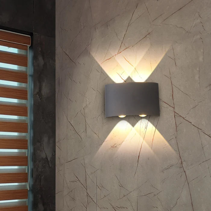 INVENTAA Ezme LED Wall Sconce Light – 2-Way & 4-Way, Cool & Warm White-Outdoor Lighting-dealsplant