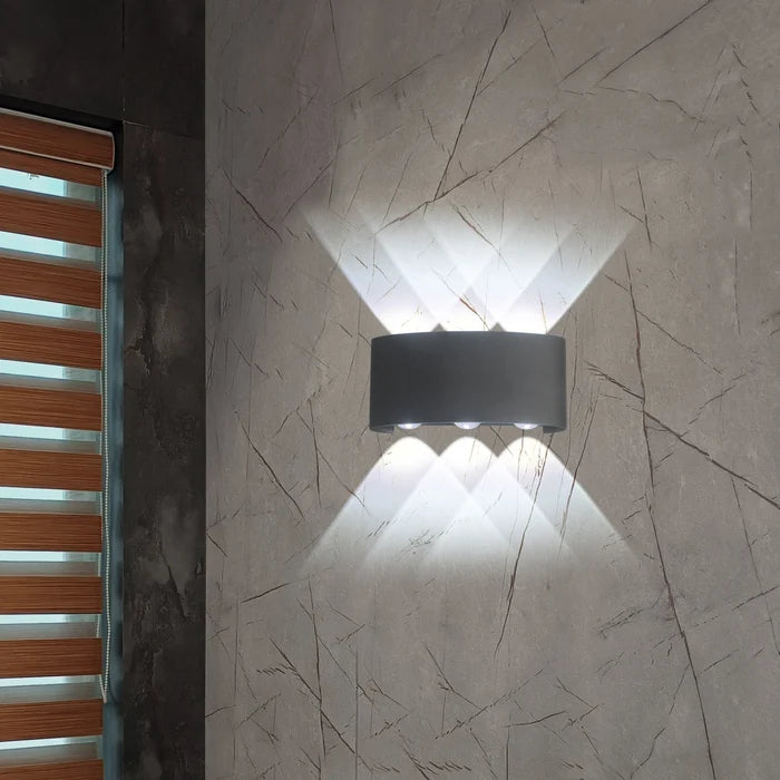 INVENTAA Ezme LED Wall Sconce Light – 2-Way & 4-Way, Cool & Warm White-Outdoor Lighting-dealsplant