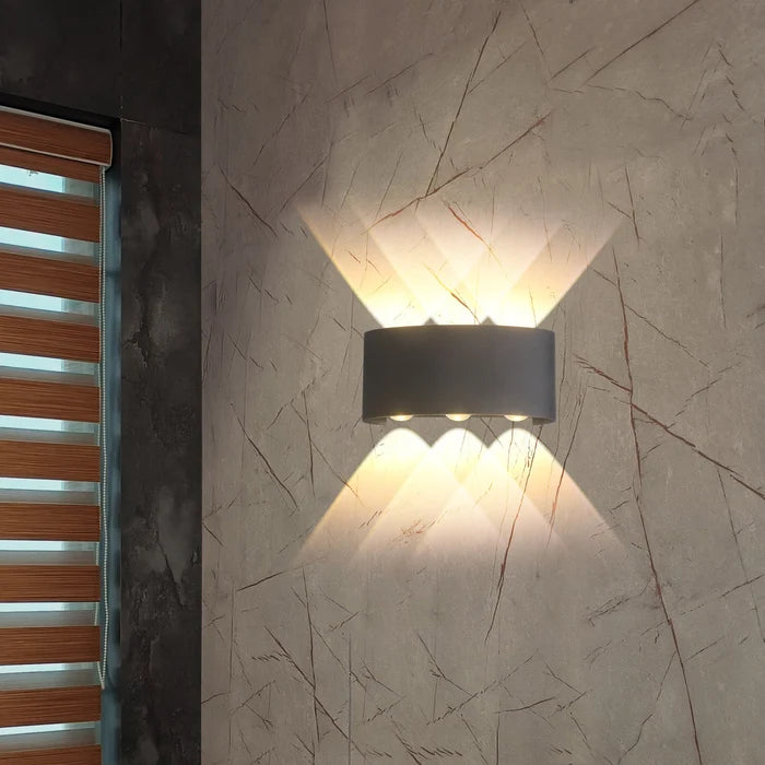 INVENTAA Ezme LED Wall Sconce Light – 2-Way & 4-Way, Cool & Warm White-Outdoor Lighting-dealsplant