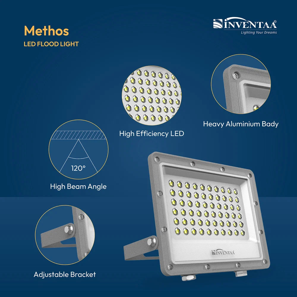 INVENTAA Methos LED Outdoor Flood Light – 50W, 100W & 200W