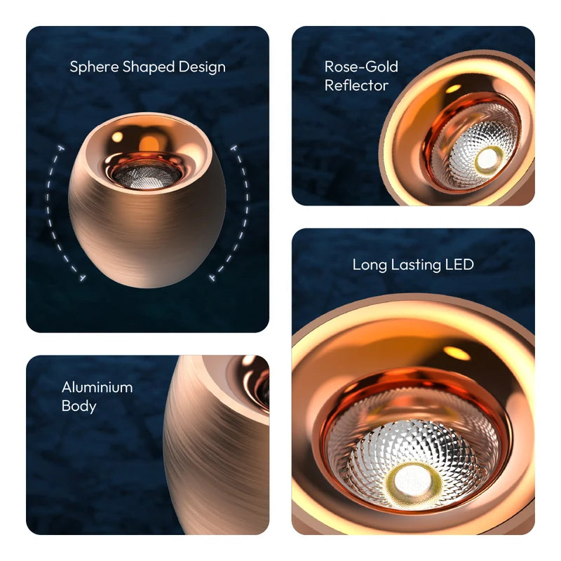 INVENTAA Oxana Aplo COB Surface Light – 7W | Cool Warm Neutral