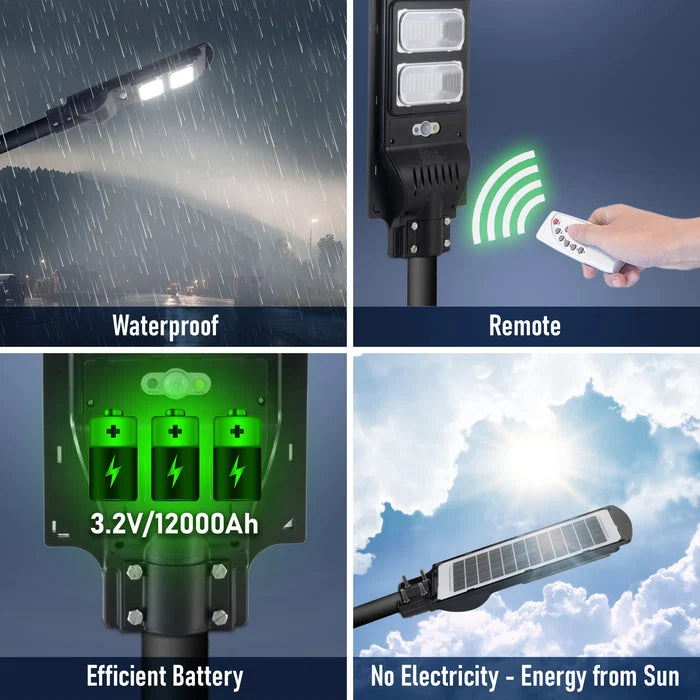 INVENTAA Erato Solar Street Light – LED Solar Outdoor Street Lamp | 40W 60W 200W