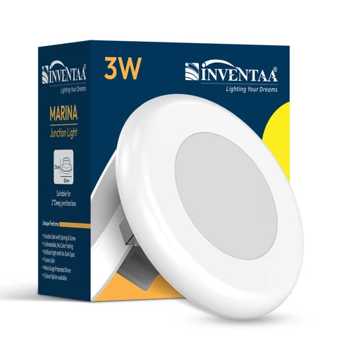 INVENTAA Marina LED Surface Light – Round/Square, IP20, 8W/15W/22W-Indoor Lighting-dealsplant