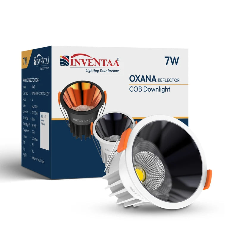 INVENTAA Oxana Reflector COB Downlight – 7W 12W 18W | Cool Warm Neutral