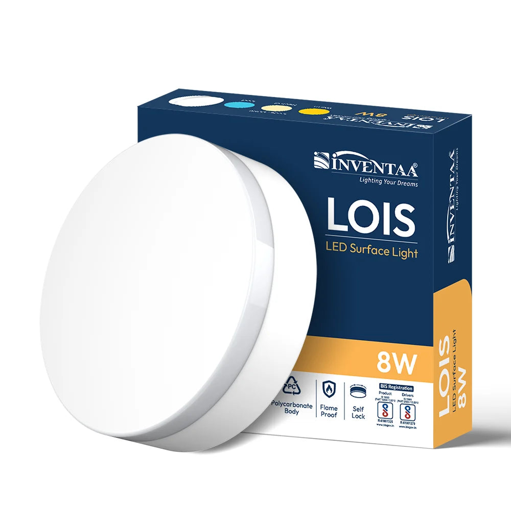 INVENTAA Lois LED Surface Light – Round, IP20, 8W/15W/22W-Indoor Lighting-dealsplant