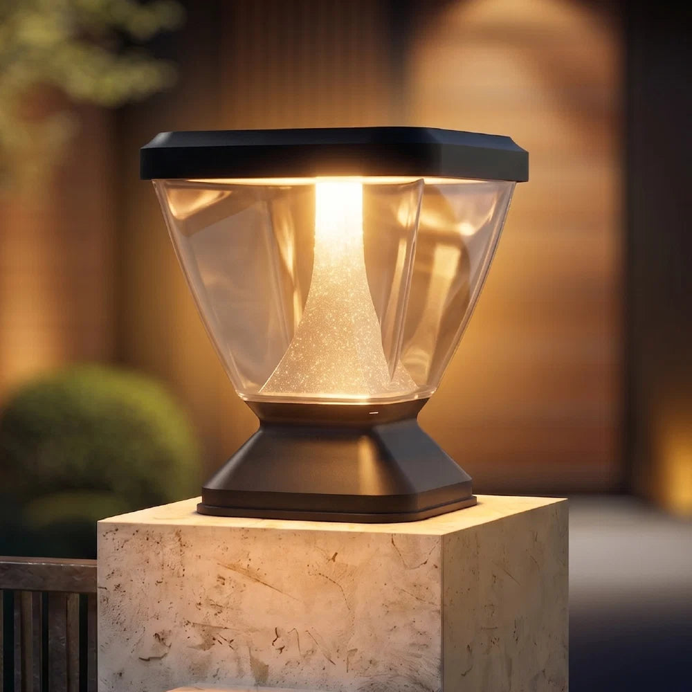 Inventaa Zenia Sky 12W Outdoor Gate Pillar Light | 3-in-1 LED (Cool, Warm & Neutral White) | Weatherproof Post Top Mount