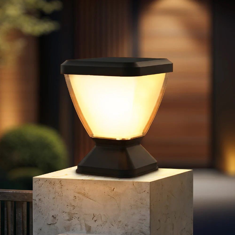 Inventaa Zenia Pro 12W Outdoor Gate Pillar Light | 3-in-1 LED (Cool, Warm & Neutral White) | Weatherproof Post Top Mount