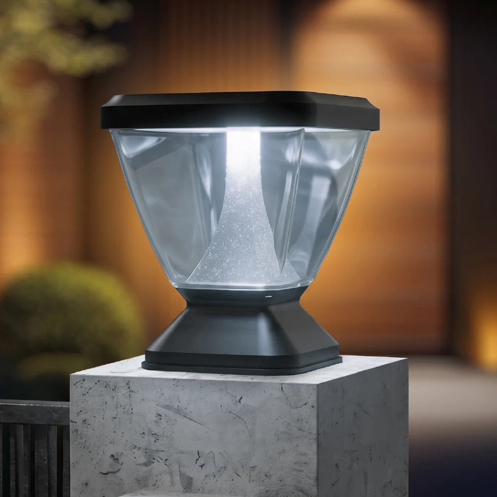 Inventaa Zenia Sky 12W Outdoor Gate Pillar Light | 3-in-1 LED (Cool, Warm & Neutral White) | Weatherproof Post Top Mount