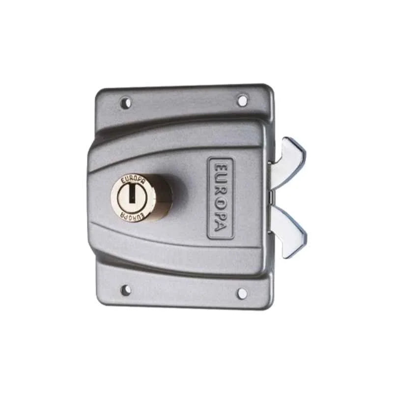 Europa Brass Stainless Steel Finish Sliding Wardrobe Lock, F367-Wardrobe Lock-dealsplant